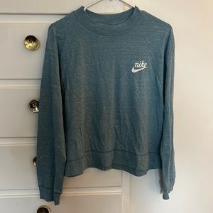 Women’s aqua long sleeve shirt